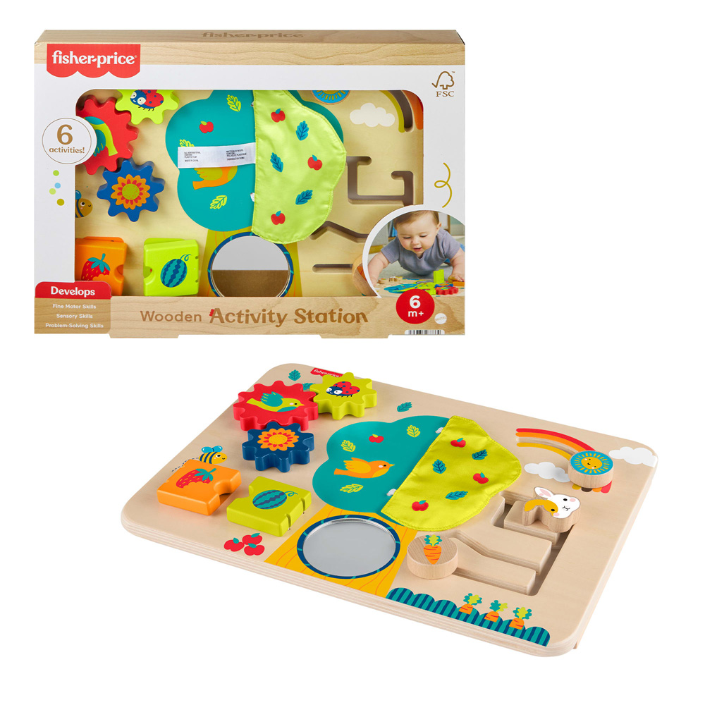 Mattel Fisher-Price Ξύλινος Σταθμός Δραστηριοτήτων JDM53 - Fisher-Price
