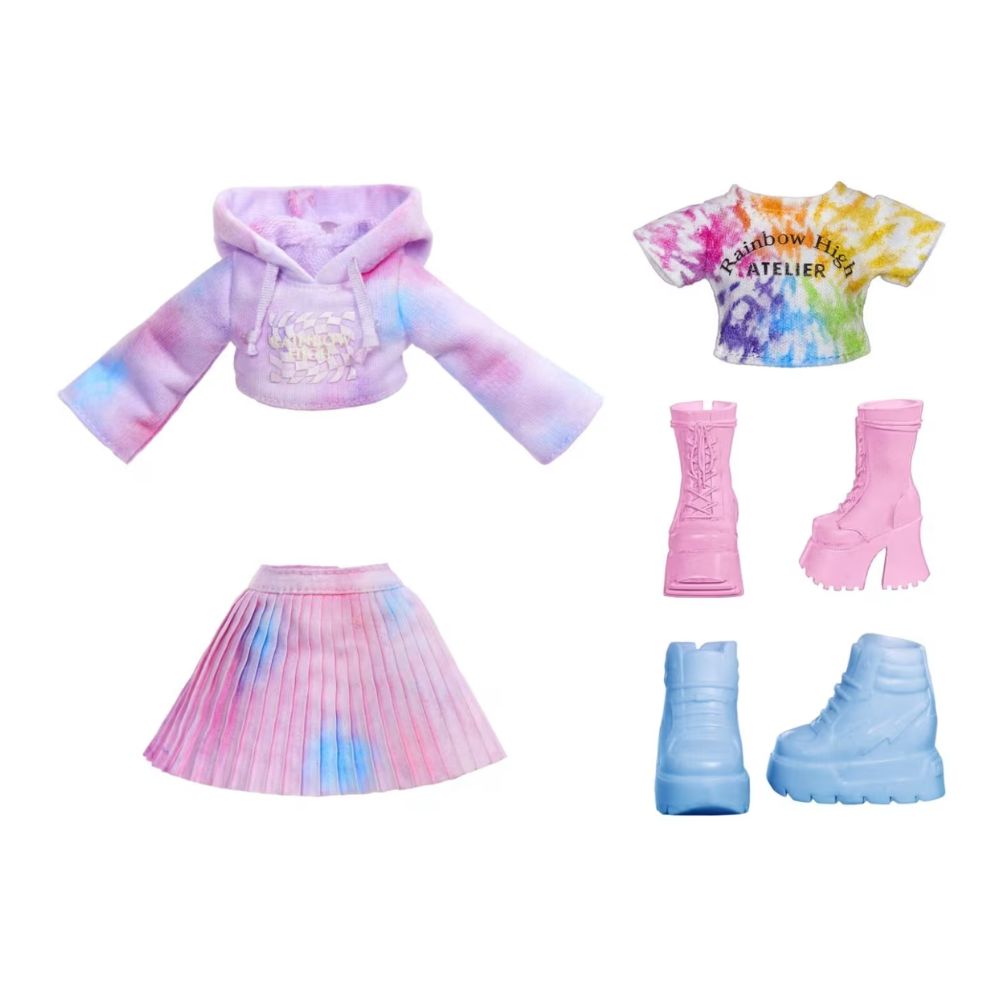 Rainbow High Κούκλα Σετ Ζωγραφίζω Tie Dye Μωβ Μάτια 507581EUC - Rainbow High