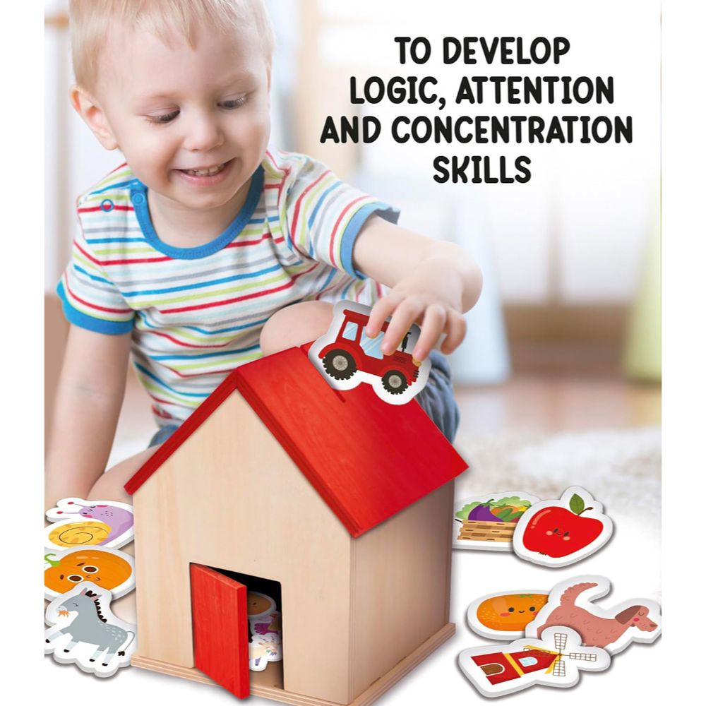 Lisciani Επιτραπέζιο Montessori Baby Wood In The Farm 105403 - LISCIANI